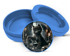 Goth Kitten, Whimsigoth Cat Snus Storage Case Blue