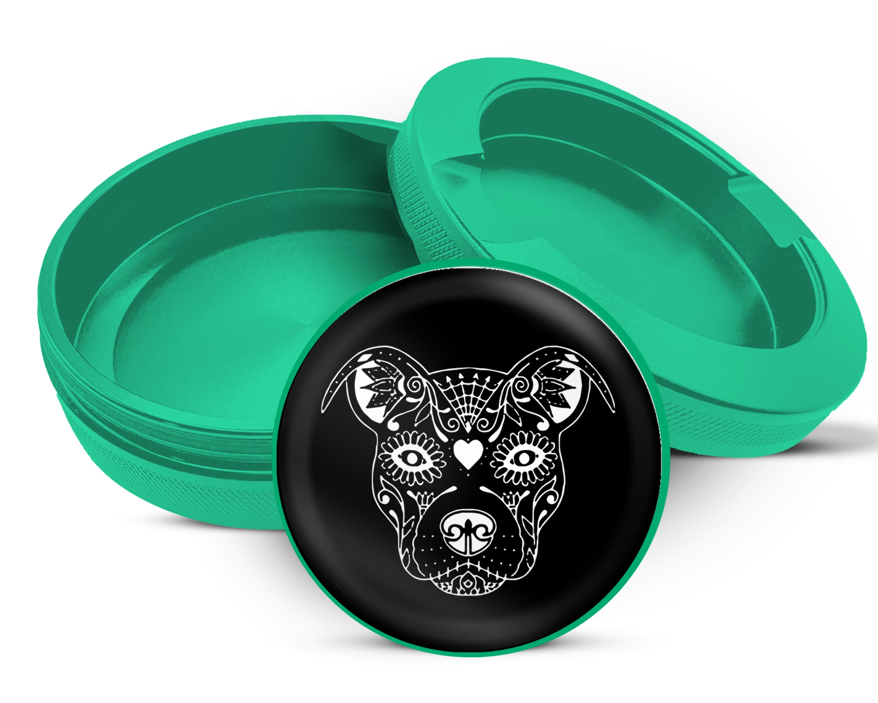 Green Pitbull Day Of The Dead Snus Storage Case