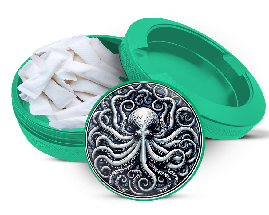 Green Kraken Octopus Zyn Storage Case