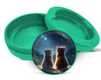 Green Cute Cats Staring At The Night Snus Storage Case