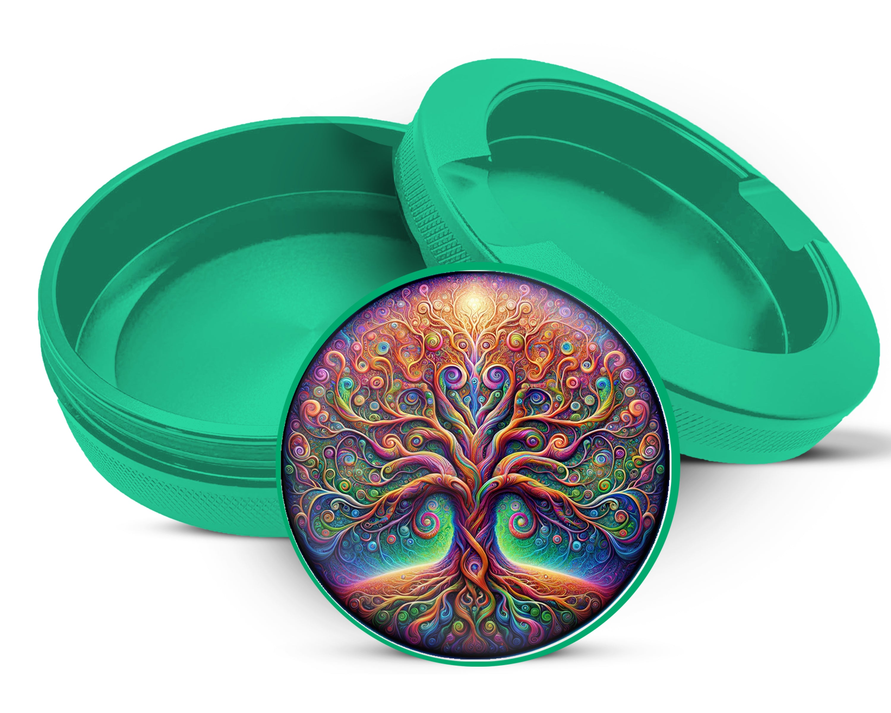 Green Psychedelic Tree Of Life Snus Storage Case