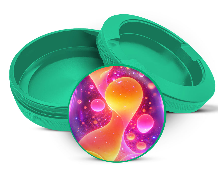 Green Trippy Psychedelic Lava Lamp Glow Design Snus Storage Case