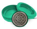 Green Nordic Knotwork Shield Emblem Snus Storage Case
