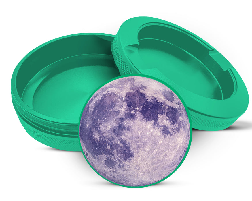 Green Purple Full Moon Aesthetic Celestial Art Snus Storage Case