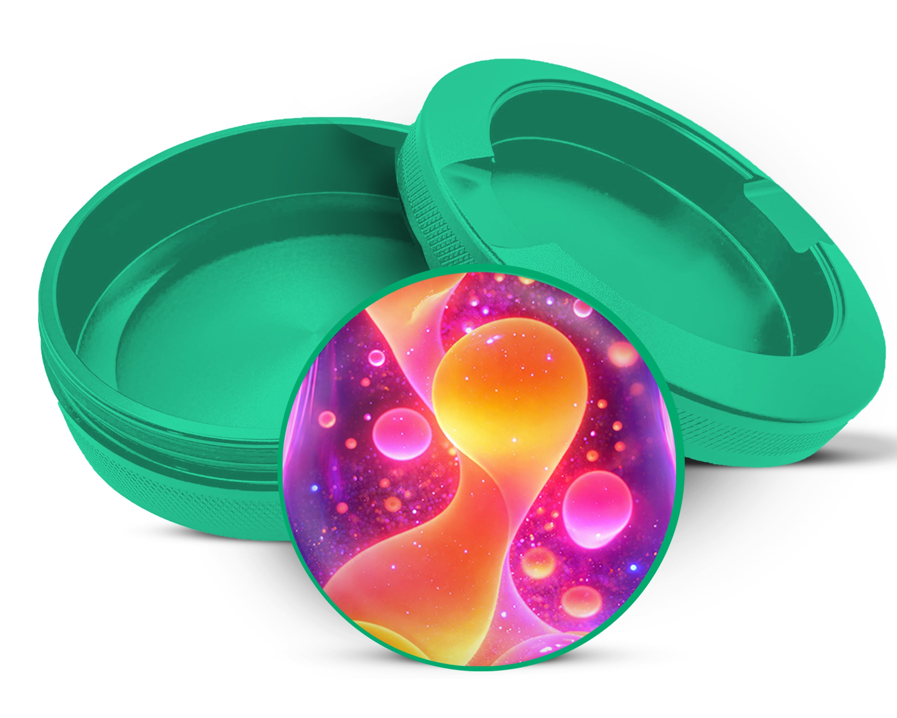 Green Trippy Psychedelic Lava Lamp Glow Design Snus Storage Case