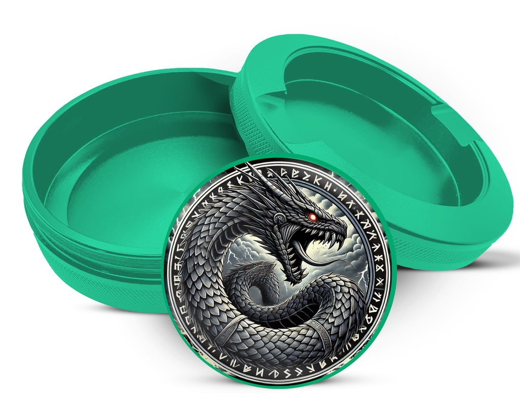 Green World Serpent Jormungandr Snus Storage Case