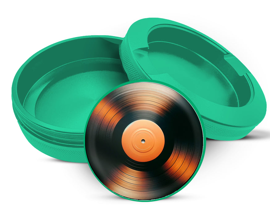 Green Orange Vinyl Record Snus Storage Case