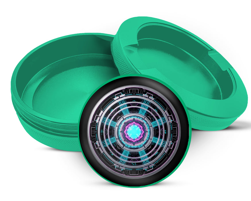 Green Futuristic Energy Core Seal Zyn Storage Case
