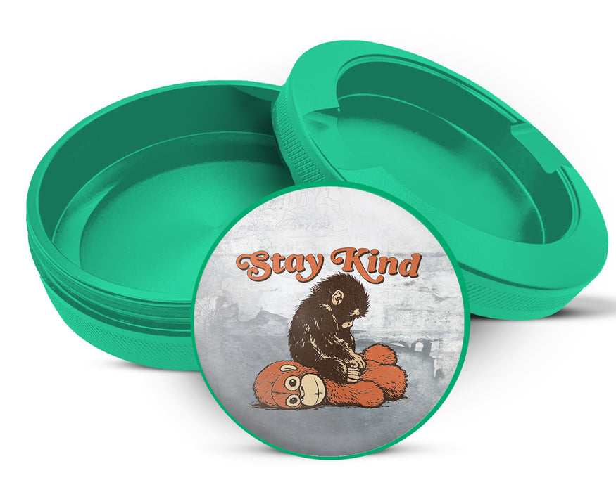Green Punch Stay Kind Monkey Snus Storage Case