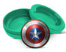 Green Captain Shield Superhero Comic Art Emblem Snus Storage Case