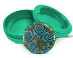 Green Blue Vintage Rose Pattern Traditional Style Snus Storage Case