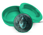 Green Aztec Turquoise Sun Mask Snus Storage Case