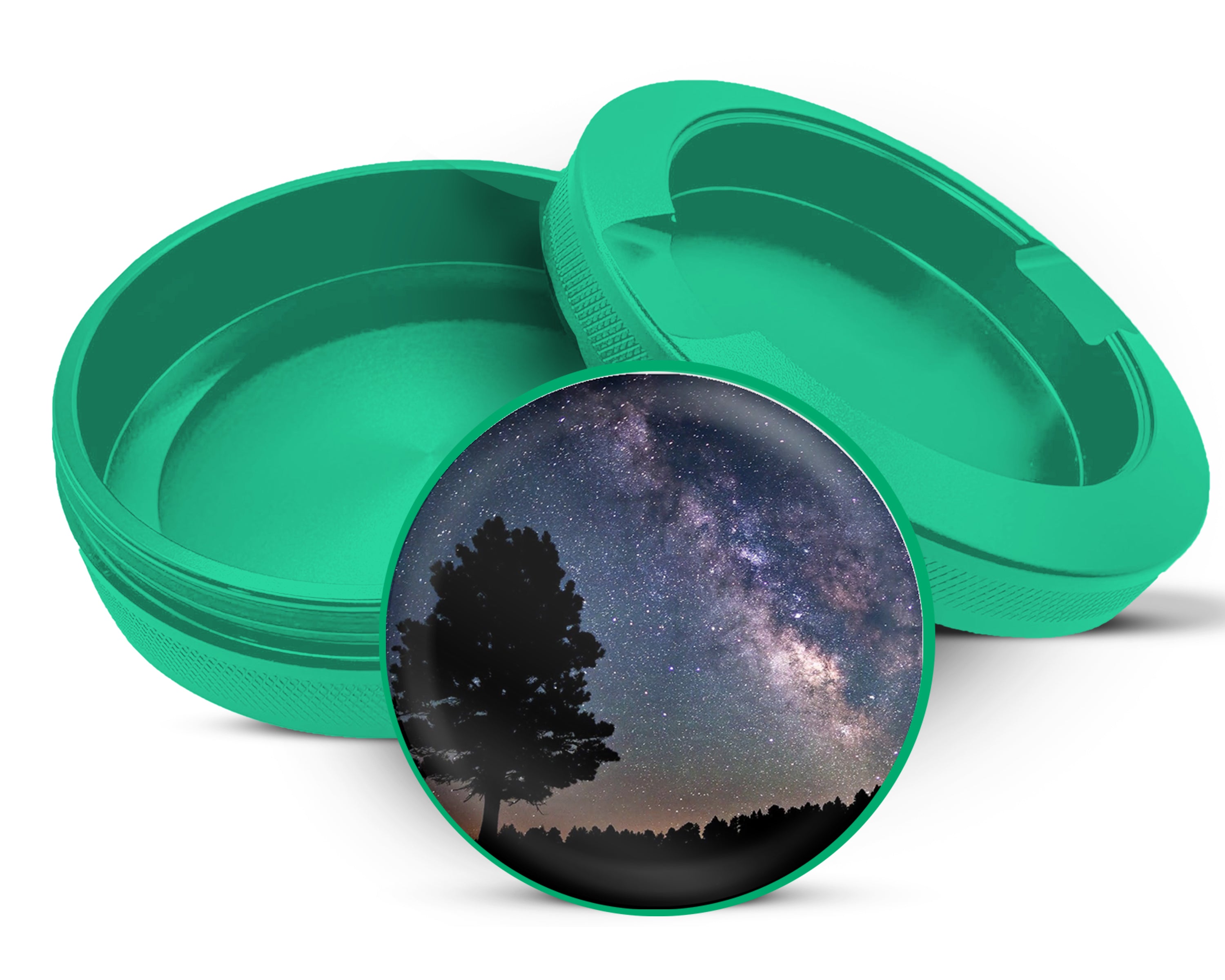Green Milky Way Galaxy Snus Storage Case