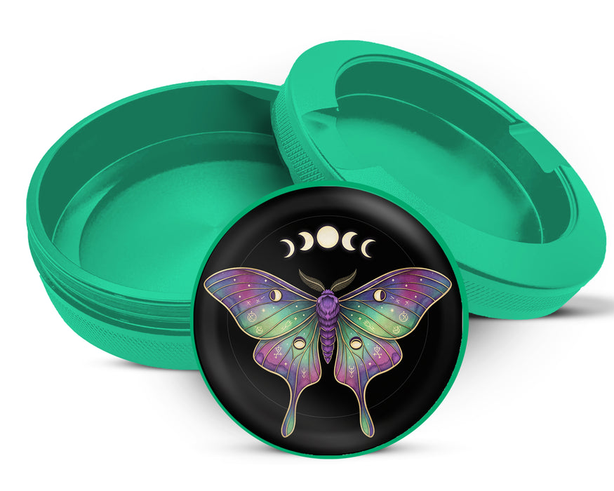 Green Lunar Phases Cosmic Moth Snus Storage Case