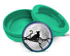 Green Cat With Full Moon Grinder Snus Storage Case