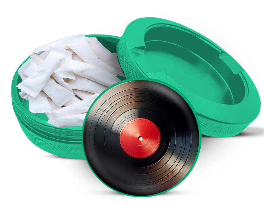 Green Red Vinyl Record  Snus Storage Case
