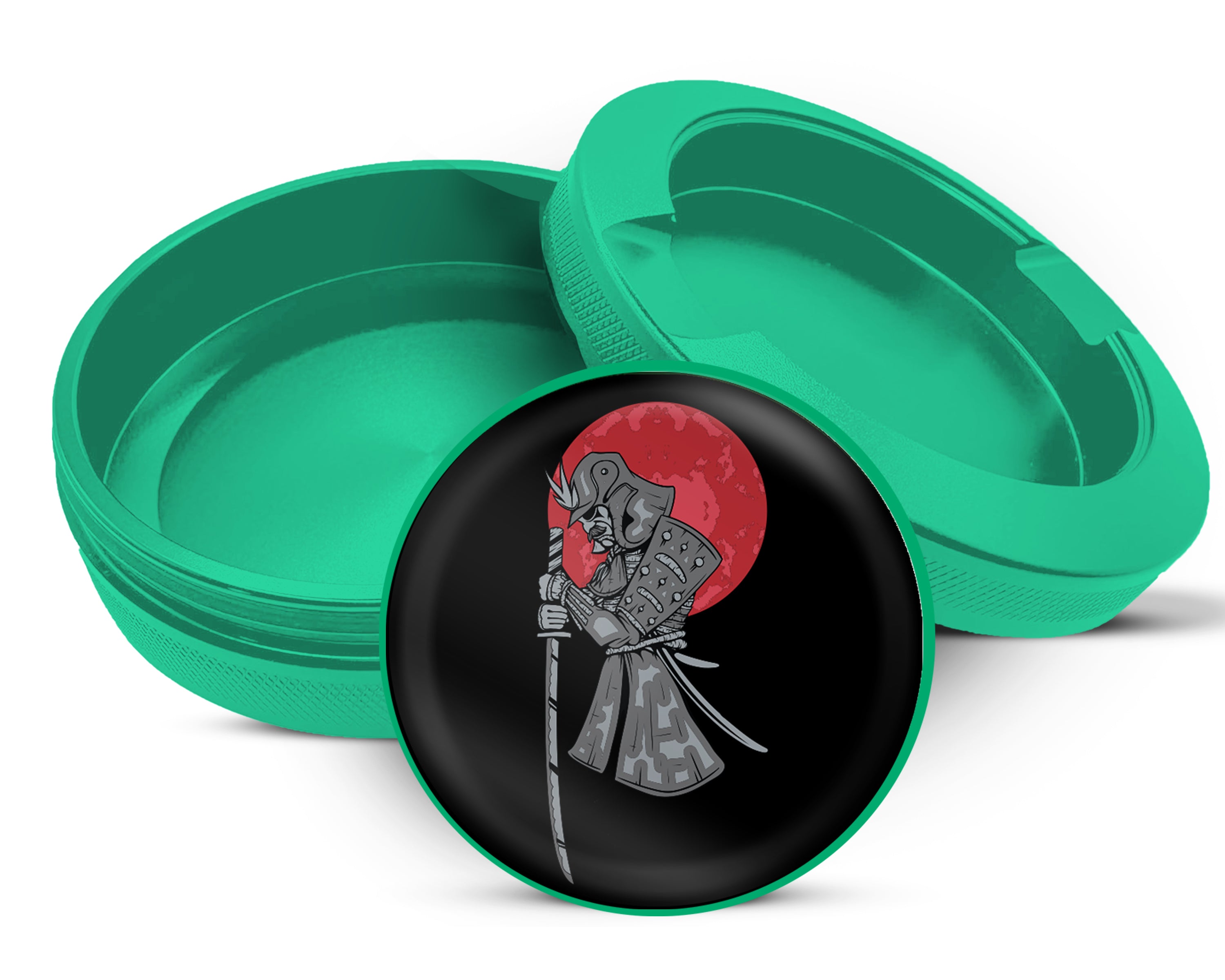 Green Japanese Samurai Anime Snus Storage Case