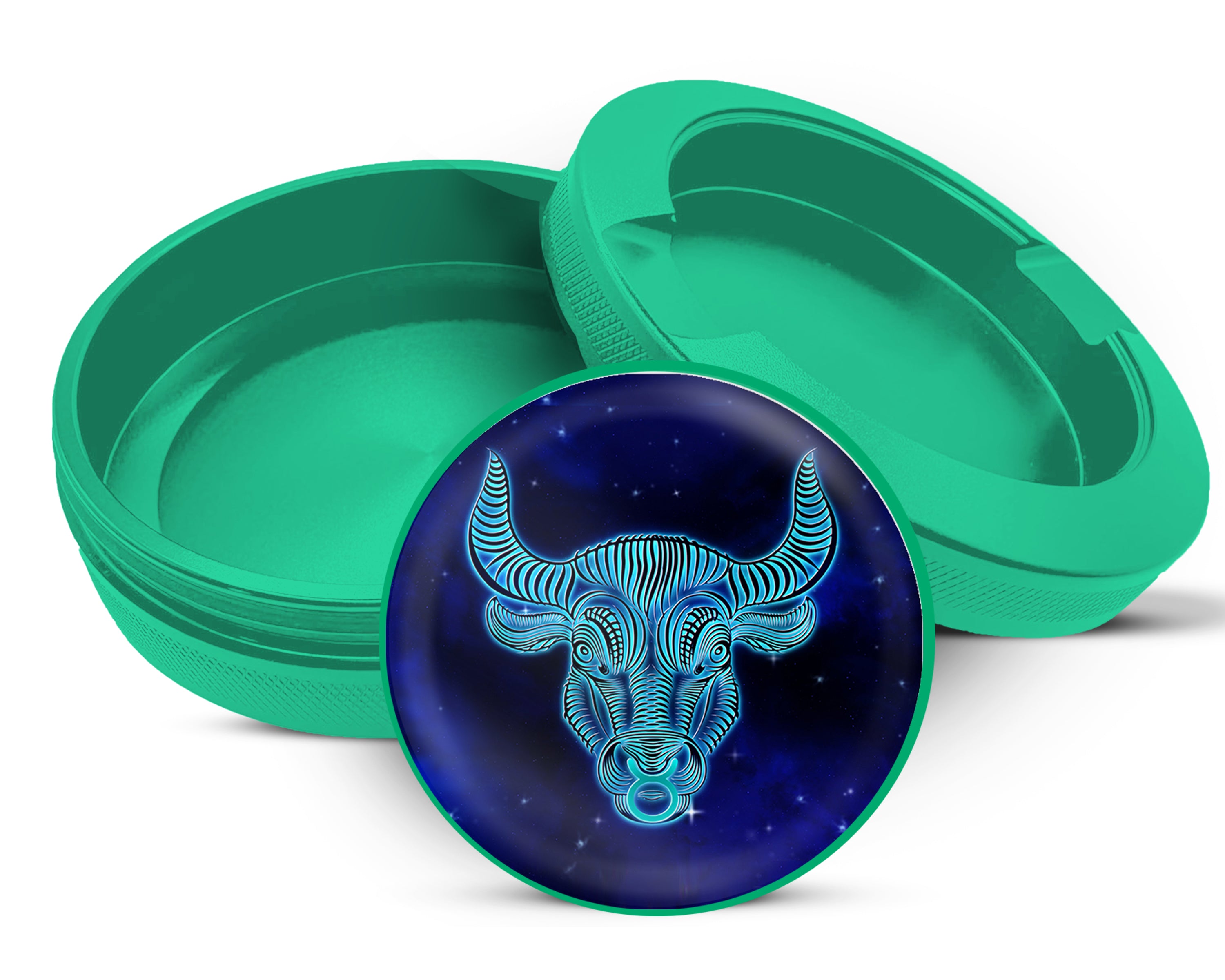 Green Taurus Zodiac Grinder Snus Storage Case