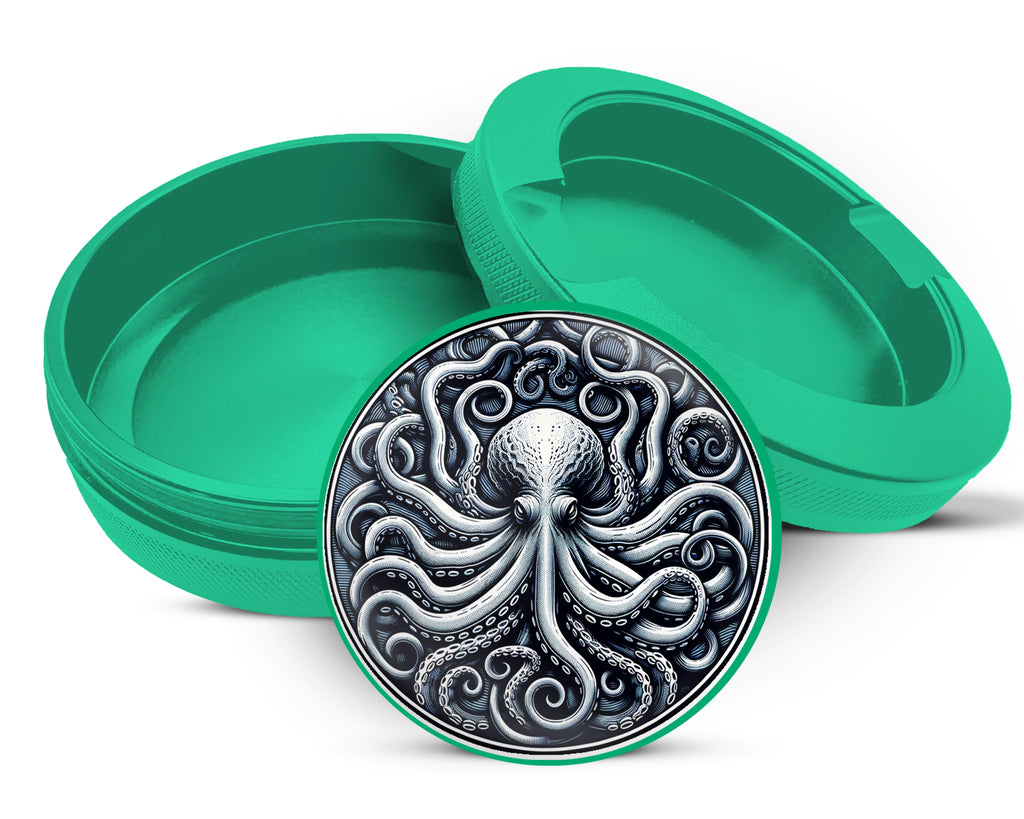 Green Kraken Octopus Snus Storage Case