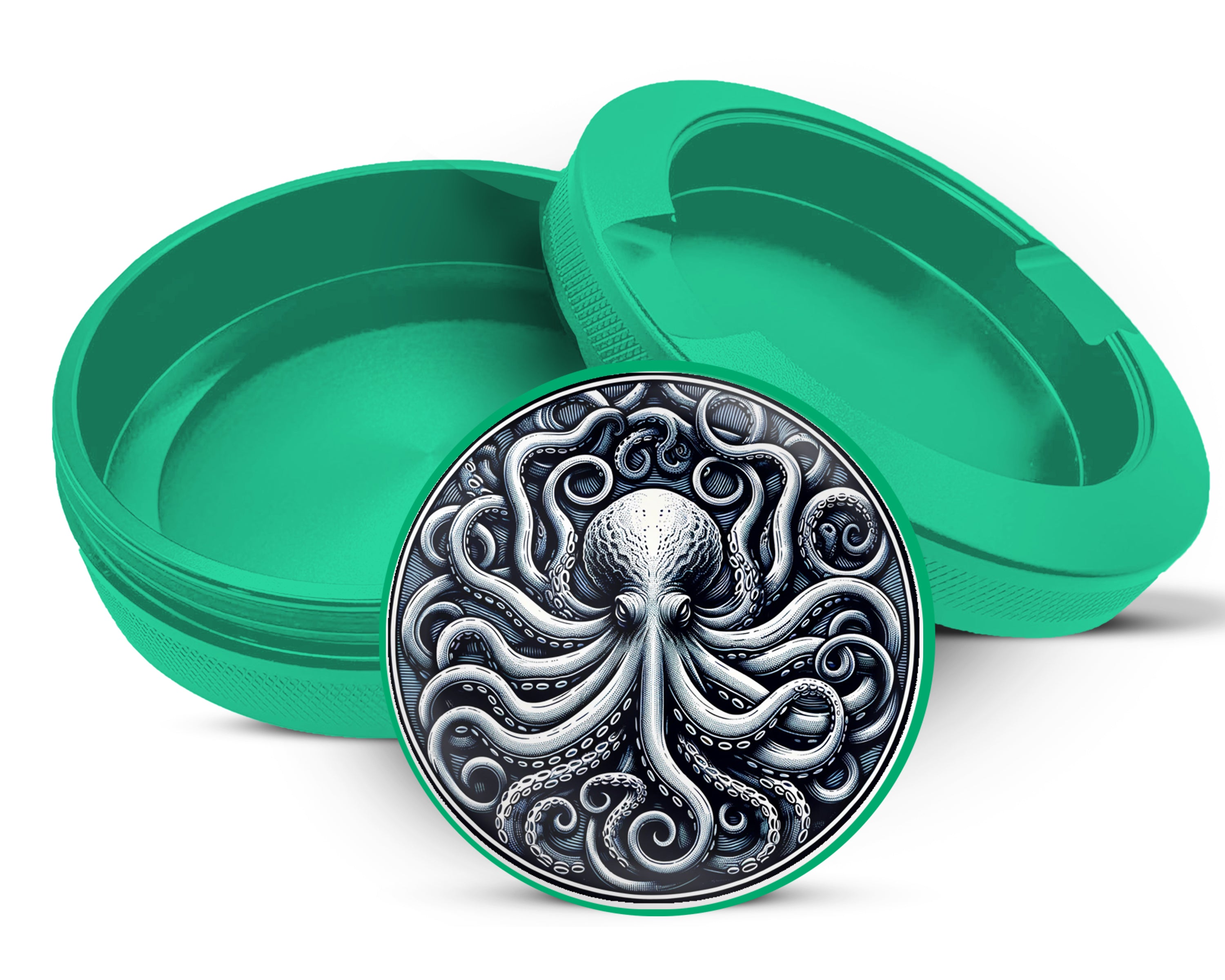 Green Kraken Octopus Snus Storage Case
