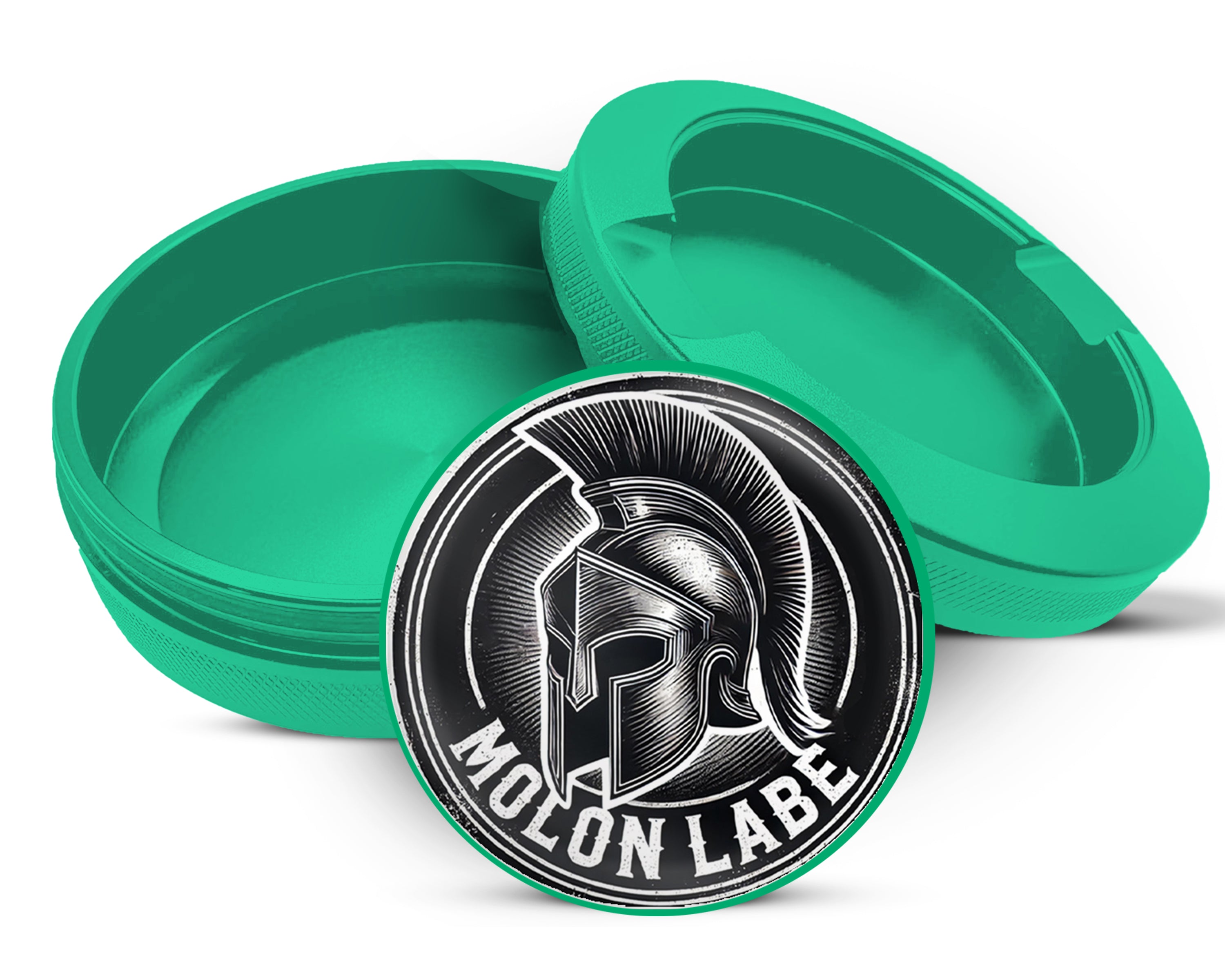 Green Molon Labe Spartan Helmet Snus Storage Case