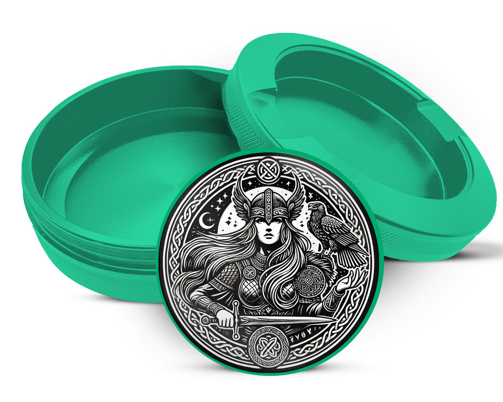 Green Freya Norse Goddess Snus Storage Case