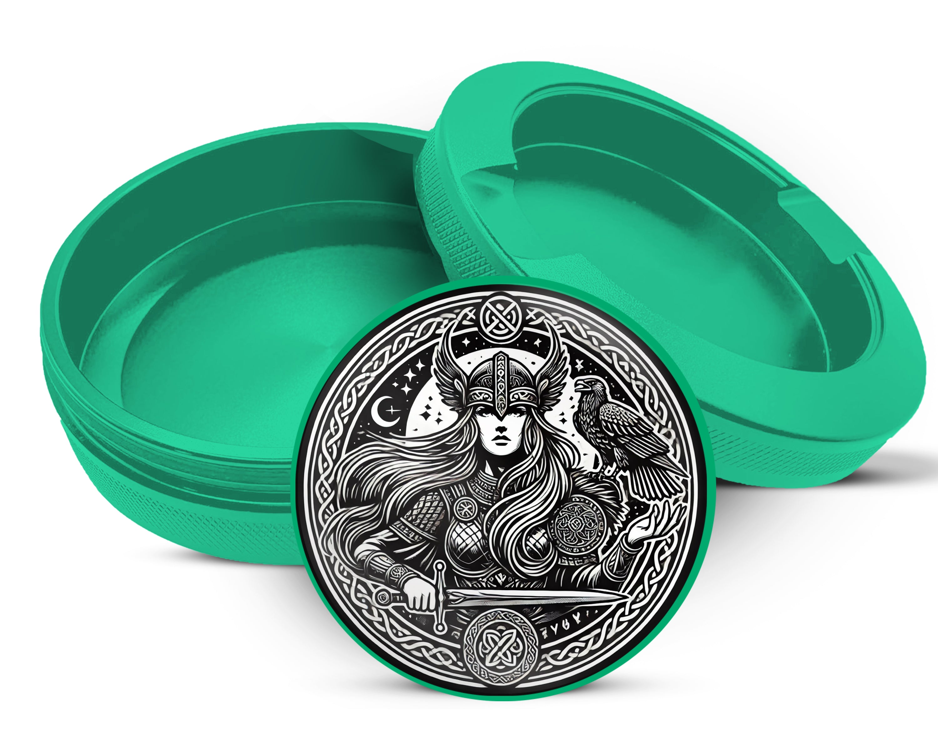 Green Freya Norse Goddess Snus Storage Case