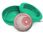 Green Crescent Moon with Stars Snus Storage Case