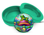 Green Trippy Mushroom Frog Snus Storage Case