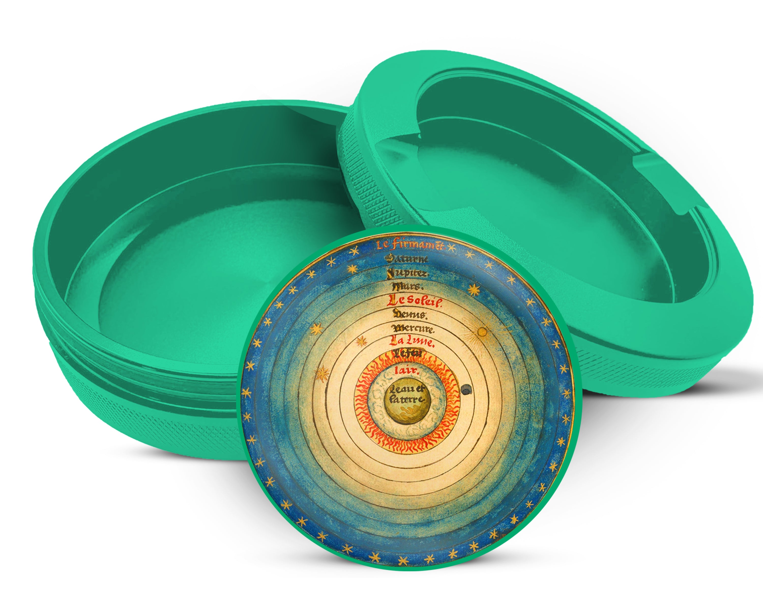 Green Geocentric Earth-Centered Cosmos Snus Storage Case