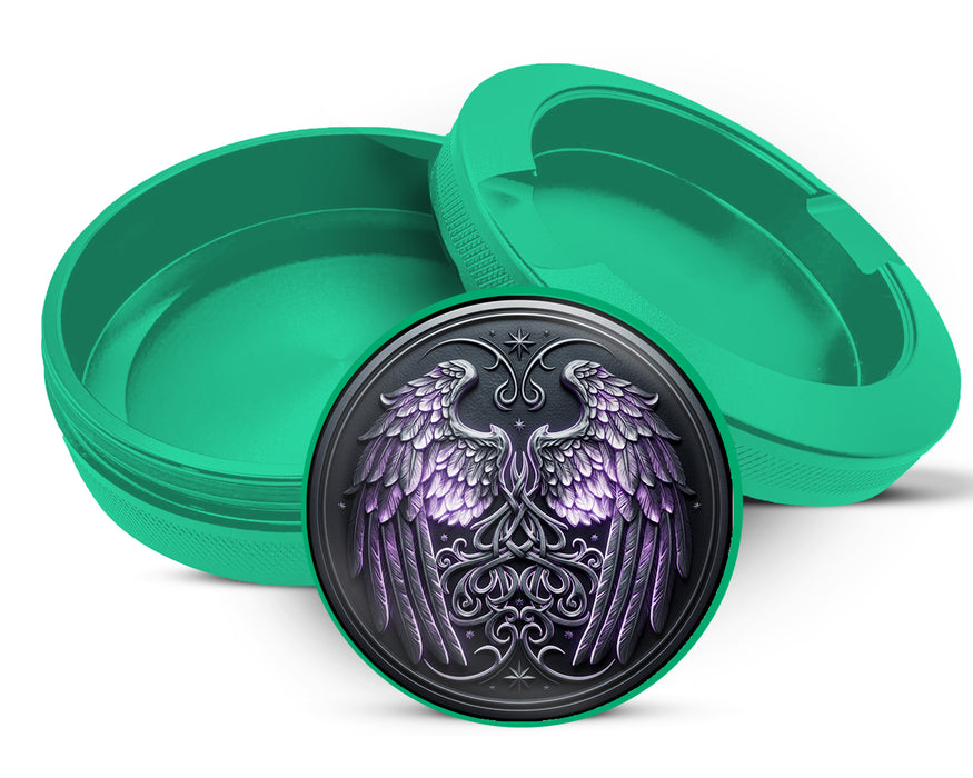 Green Celestial Wings Knotwork Crest Zyn Storage Case
