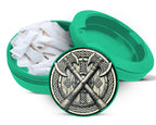 Green Viking Battle Axes Snus Storage Case