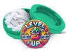 Green LEVEL UP Gamer Snus Holder, 8-Bit Retro Zyn Storage Case