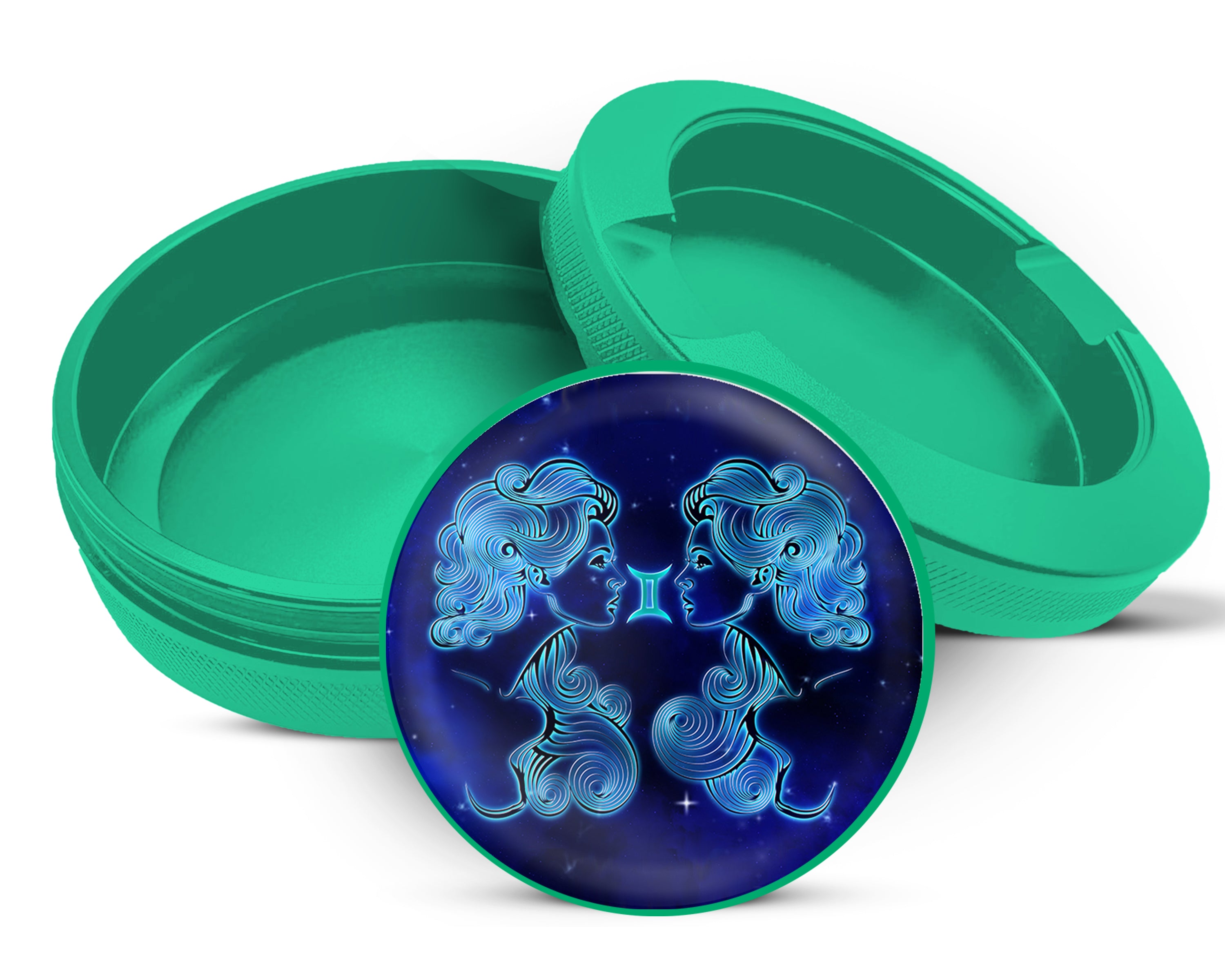 Green Gemini Zodiac Sign Snus Storage Case