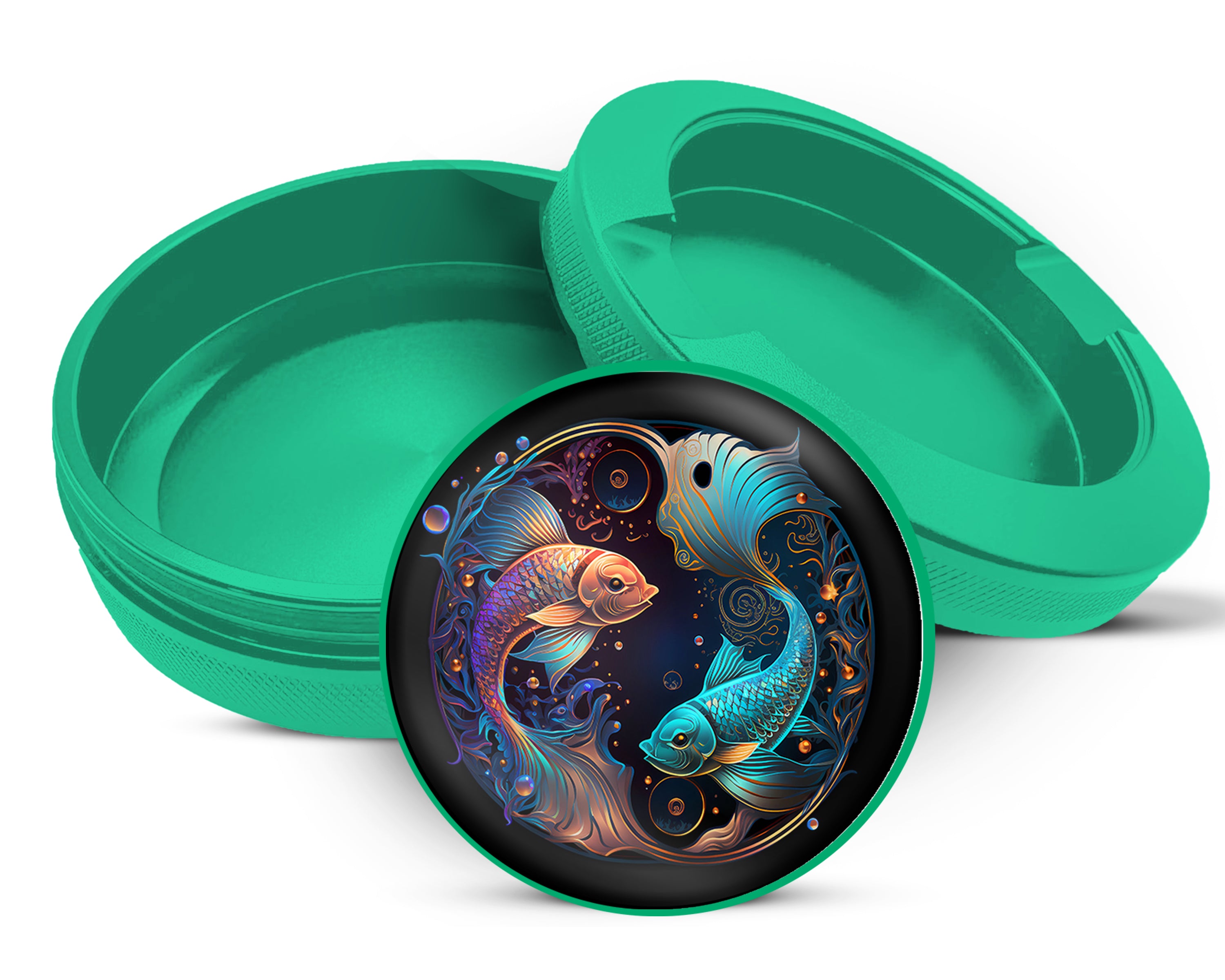Green Pisces Zodiac Sign Fish Symbol Snus Storage Case
