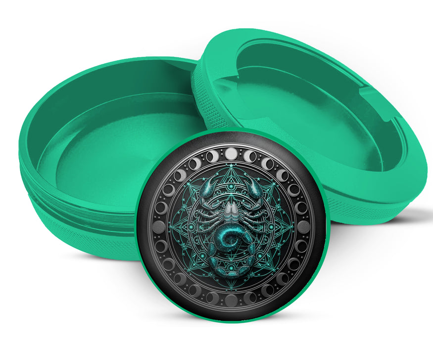 Green Celestial Scorpio Moon Circle Snus Storage Case