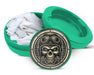 Green Biker Skull Snus Storage Case