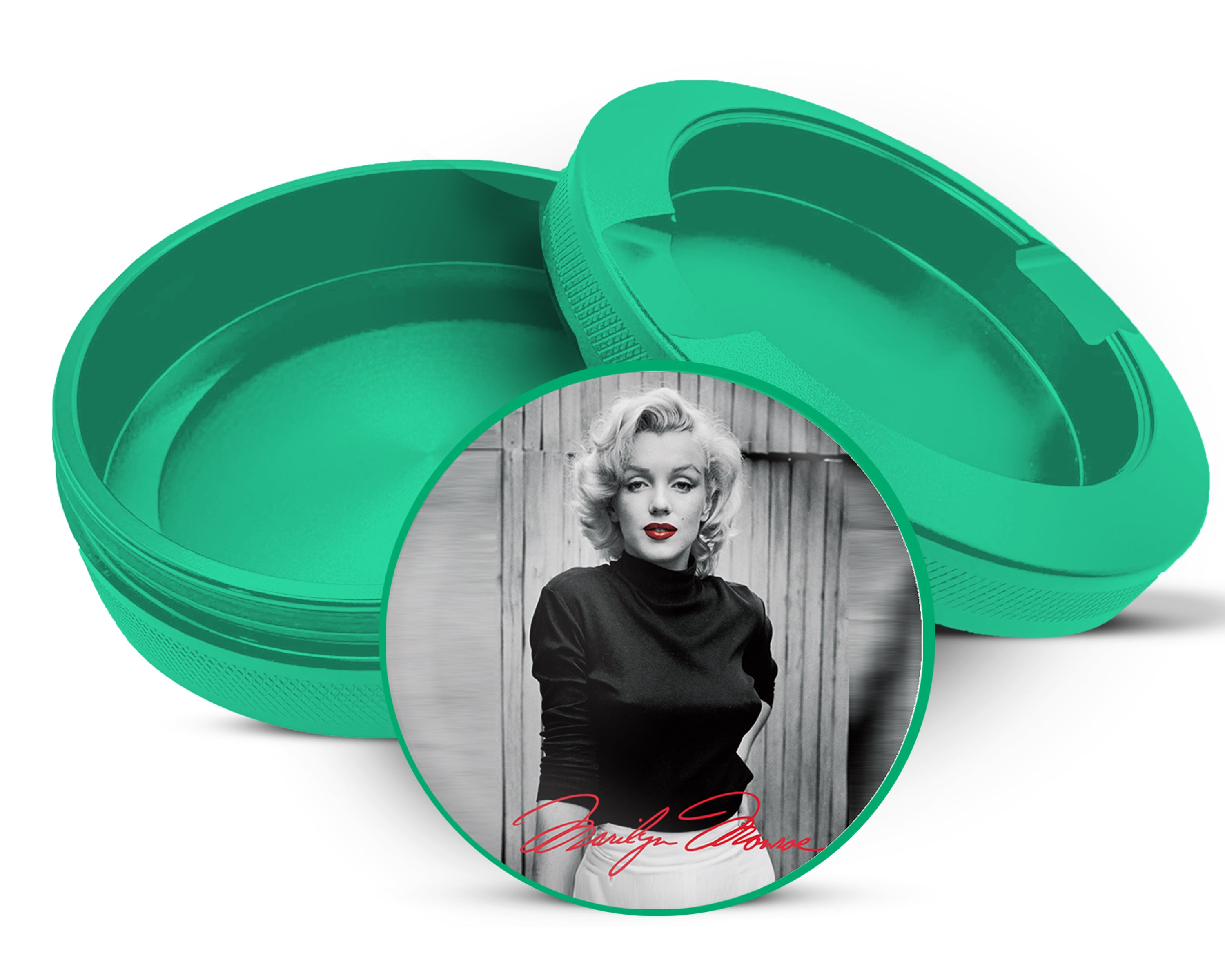 Green Marilyn Monroe Signature Snus Storage Case