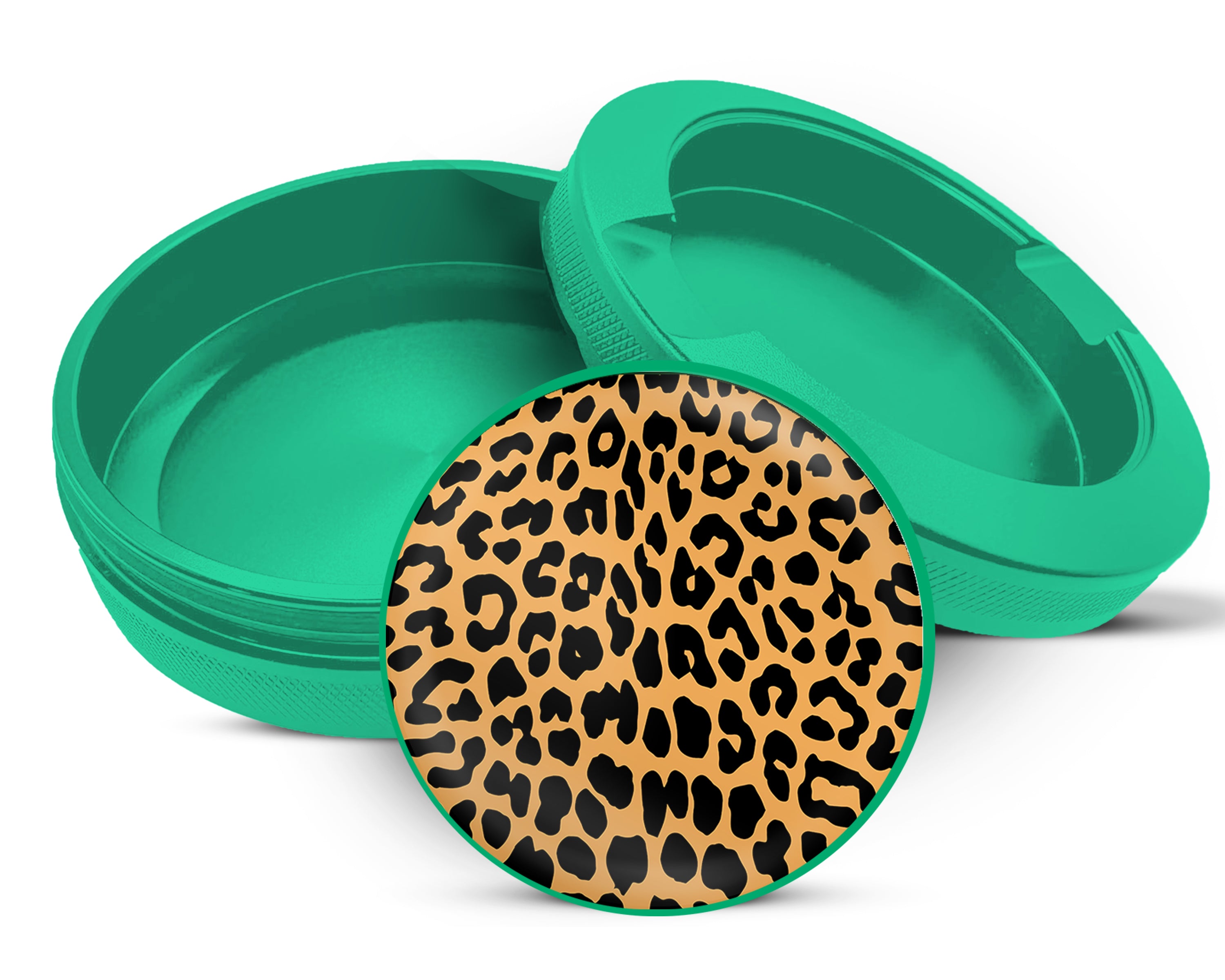Green Leopard Print Snus Storage Case