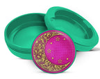 Green Girly Pink Crescent Moon and Stars Snus Storage Case