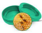 Green Bees on A Honeycomb Snus Storage Case