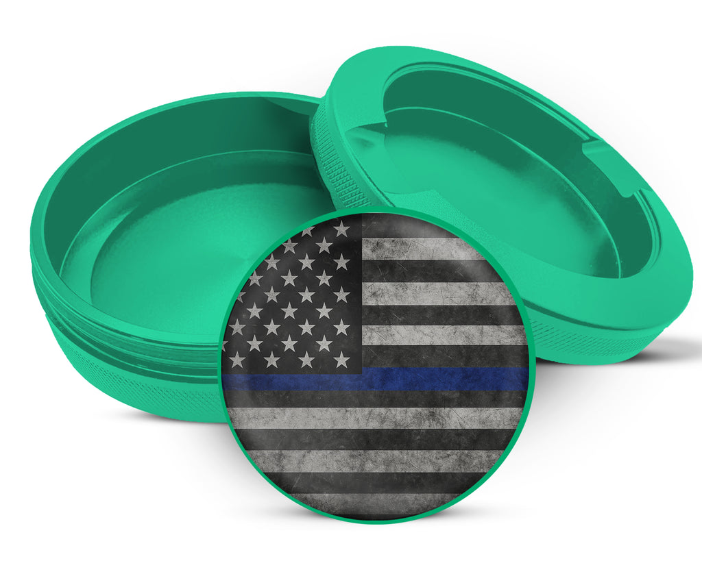 Green Flag Thin Blue Line Snus Storage Case