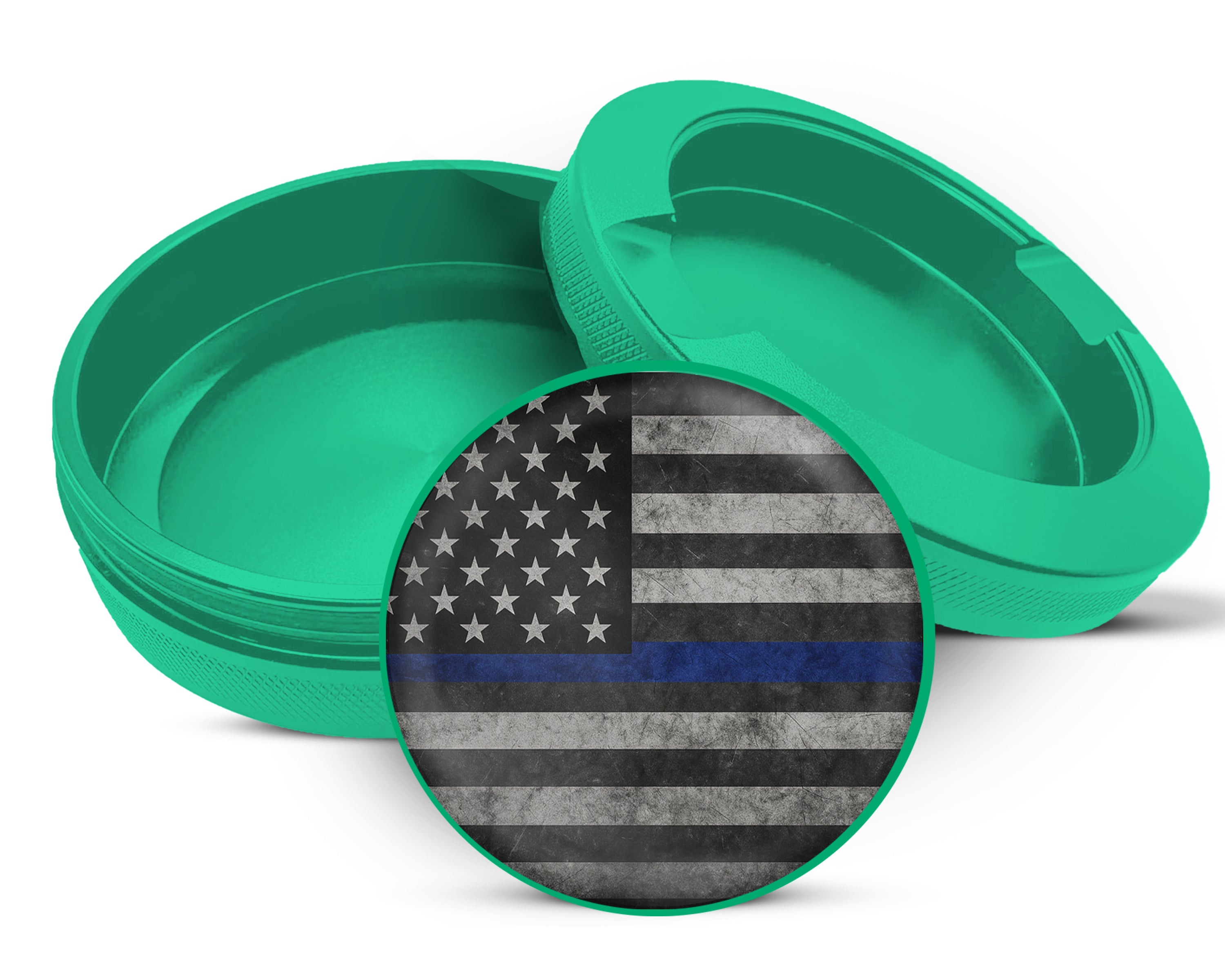 Green Flag Thin Blue Line Snus Storage Case
