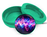 Green Neon Soundwave Vibes Audio Frequency Art Snus Storage Case