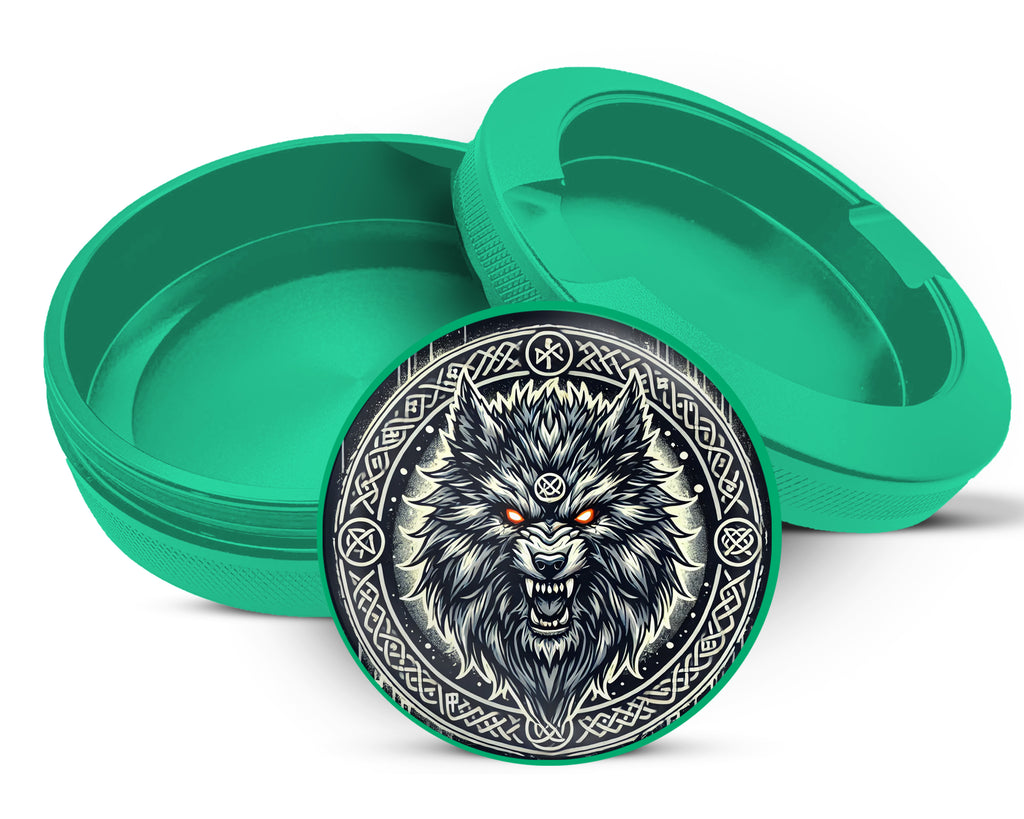 Green Giant Norse Wolf Fenrir Snus Storage Case