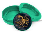 Green Vintage Golden Octopus Snus Storage Case