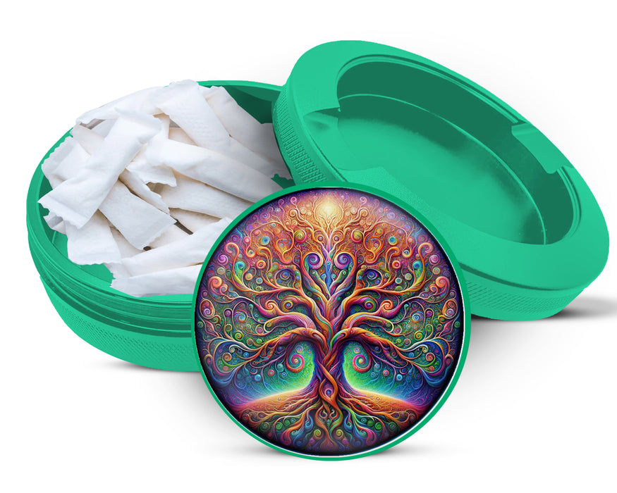 Green Psychedelic Tree Of Life Zyn Storage Case