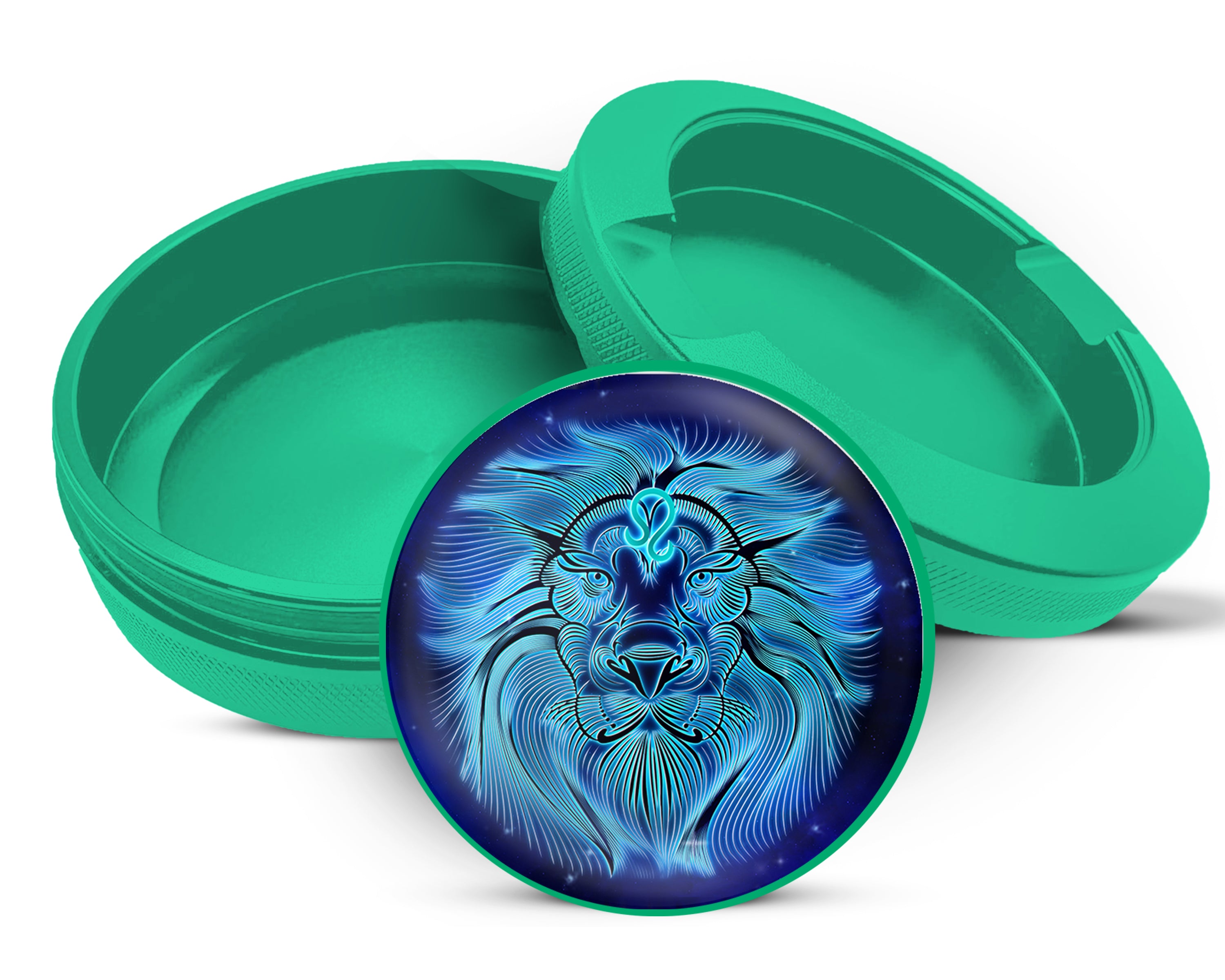 Green Leo Zodiac Astrology Snus Storage Case