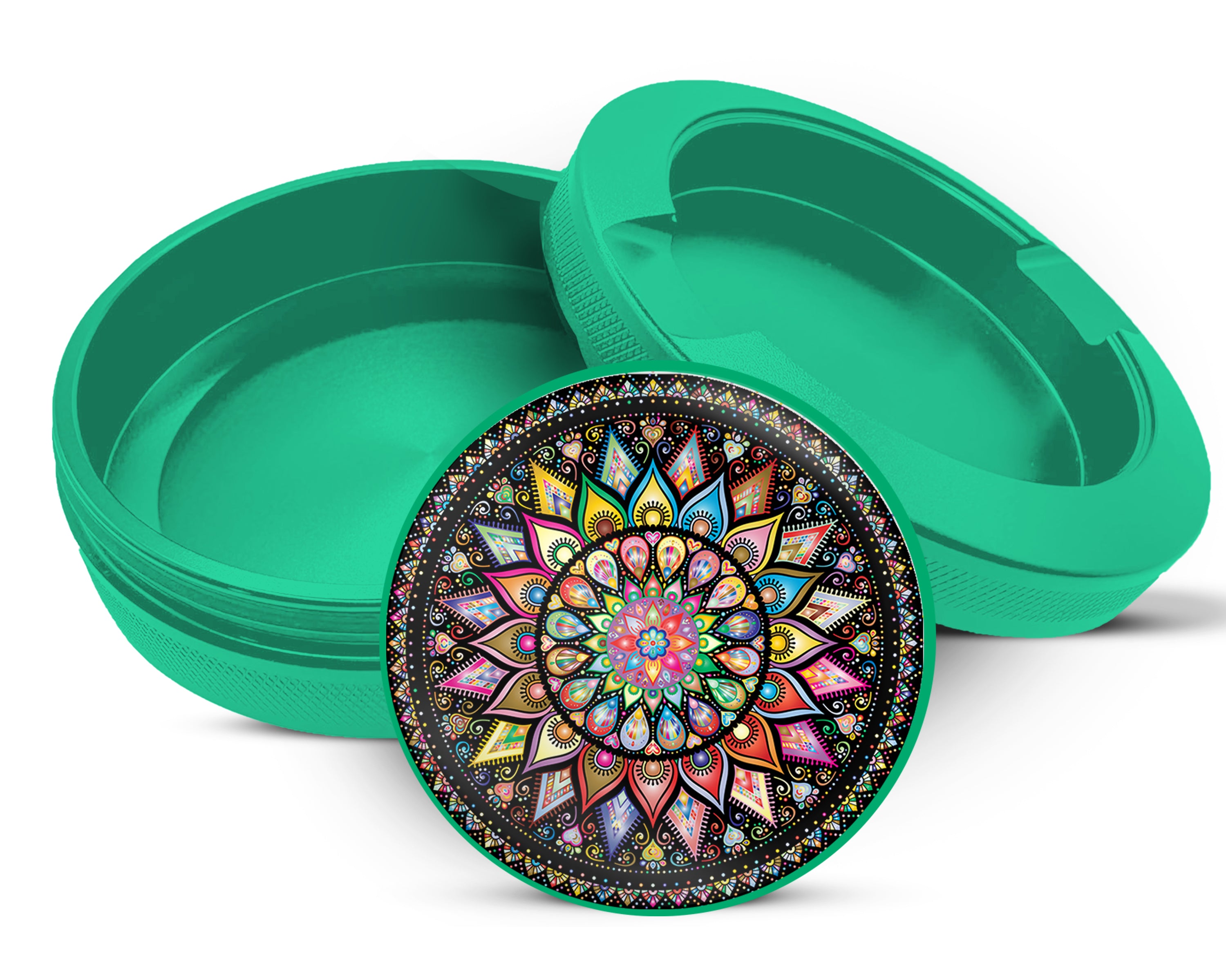 Green Mandala Trippy  Snus Storage Case