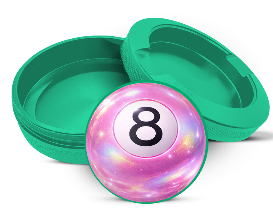 Green Pink Magic 8 Ball Digital Pop Art Snus Storage Case